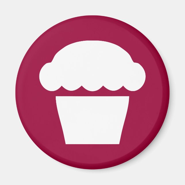einfacher Cupcake / Muffin Magnet (Vorne)