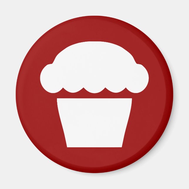 einfacher Cupcake / Muffin Magnet (Vorne)