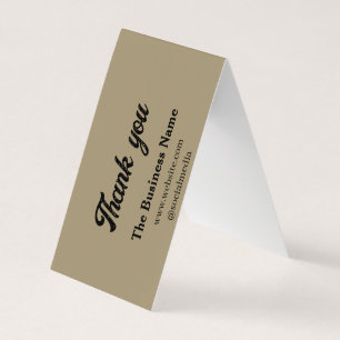 Einfacher Dank mit Firmenname Details Text t Visitenkarten