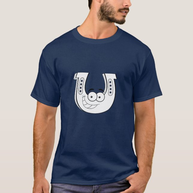 Einfacher Dark HorseShoe Pitching Tee (Vorderseite)