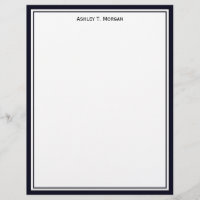 Einfacher dunkelblau / Personalisierter Letterhead
