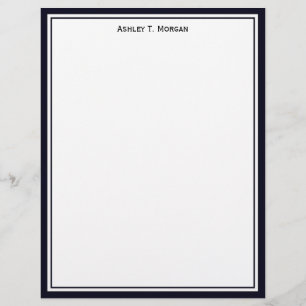 Einfacher dunkelblau / Personalisierter Letterhead