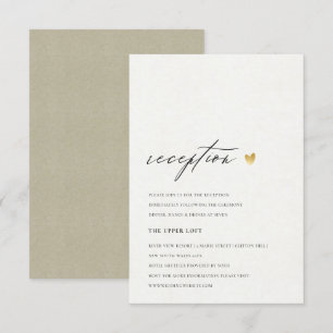 EINFACHER ELEGANTER GOLD KRAFT TYPOGRAPHIE-EMPFANG EINLADUNG