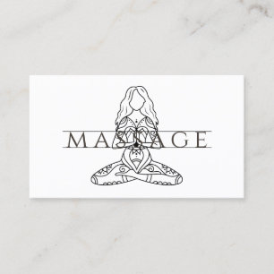 Einfacher Eleganter Moderner Massagetherapeut Lotu Visitenkarte