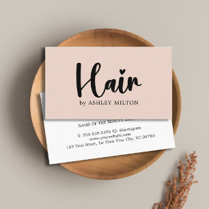 Einfacher Eleganter Pastell-Fetter-Schwarzer-Hairs Visitenkarte