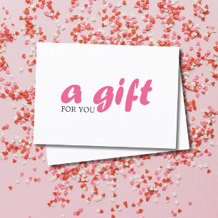 Einfacher eleganter weißer rosa rabattkarte