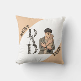Einfacher erster Vatertag im Anime-Stil Kissen