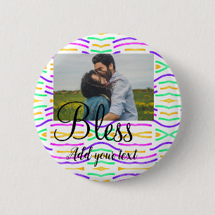 Einfacher farbenfroher Regenbogen, füge deinen Nam Button