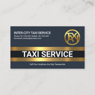 Einfacher, feiner Gold Line-Kartenleger Taxi-Treib Visitenkarte