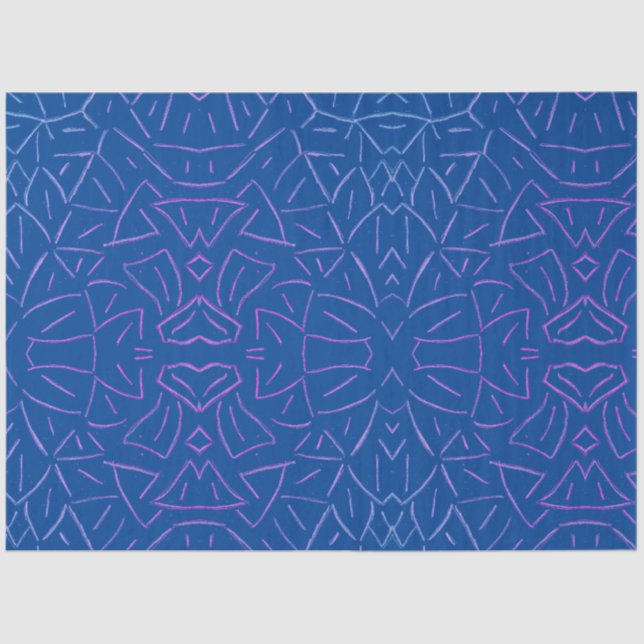 Einfacher Flutblau Seidenpapier (Vorderseite)