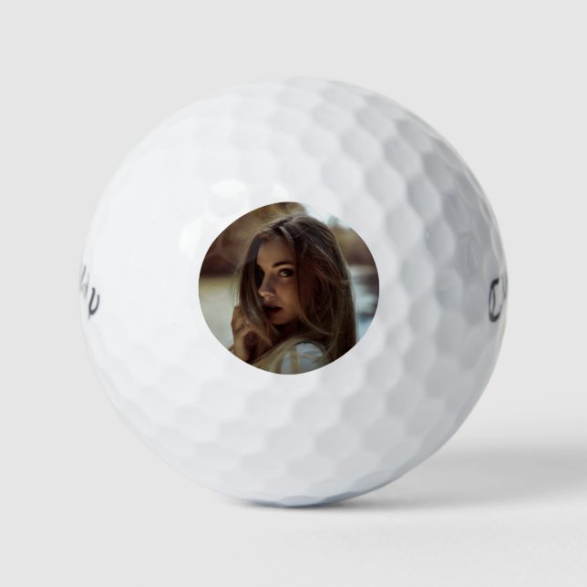 Einfacher Foto-Golfball Golfball (Vorderseite)