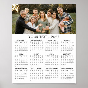 Einfacher Fotokalender 2027 Poster