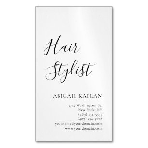 Einfacher Friseur Modern Minimalistisch Elegant Magnetische Visitenkarte
