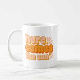 Einfacher, fröhlicher Retro muffiger, gelber Somme Kaffeetasse