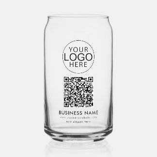 Einfacher Geschäftslogo QR-Code für Unternehmensve Dosenglas