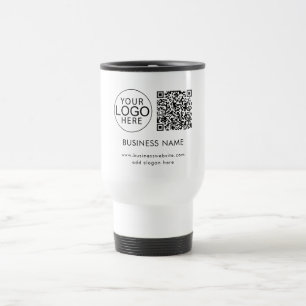 Einfacher Geschäftslogo QR-Code für Unternehmensve Reisebecher