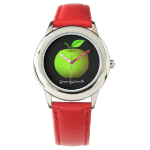 Einfacher grüner Apfel Armbanduhr