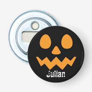 Einfacher Halloween-Jack-o-Lantern-Pumpkin-Name Flaschenöffner