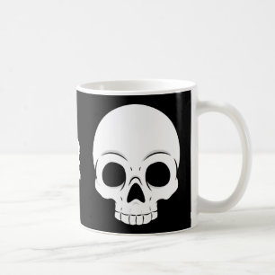 Einfacher Halloween Skull Spookname Kaffeetasse
