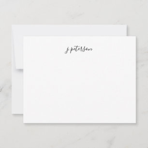 Einfacher handgeschriebener Schriftname Mitteilungskarte