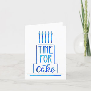 Einfacher handgezeichneter Kuchen Happy Birthday B Karte