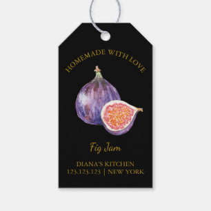 Einfacher Homemade Fig Jam Hang Tag l Black Geschenkanhänger