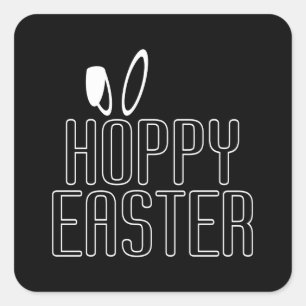 Einfacher Hoppy Osterpun Typografie Aufkleber - S