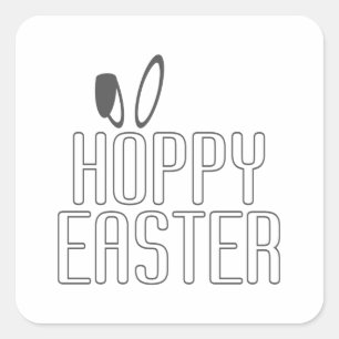 Einfacher Hoppy Osterpun Typografie Aufkleber - S