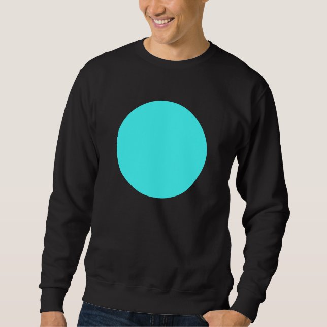 Einfacher Kreis - Eisblau Sweatshirt (Vorderseite)