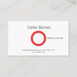 EINFACHER KREIS IN DER ROTEN Visitenkarte