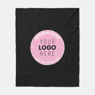 Einfacher Logo-Ersatz & bearbeitbarer Text Rosa/ Fleecedecke