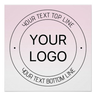 Einfacher Logo-Ersatz & editierbarer Text Pink Omb Poster