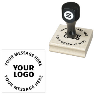 Einfacher Logo-Ersatz & fetter anpassbarer Text Gummistempel