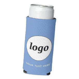 Einfacher Logo Text Business Werbung Sky Blue Selters Dosenkühler