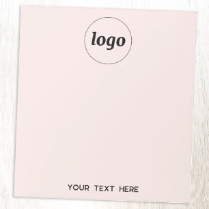 Einfacher Logo-Text Geschäftsfördernder Rosa-Ton Notizblock