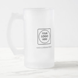 Einfacher Logo-Text-Matte-Business-Promo-Tasse Mattglas Bierglas