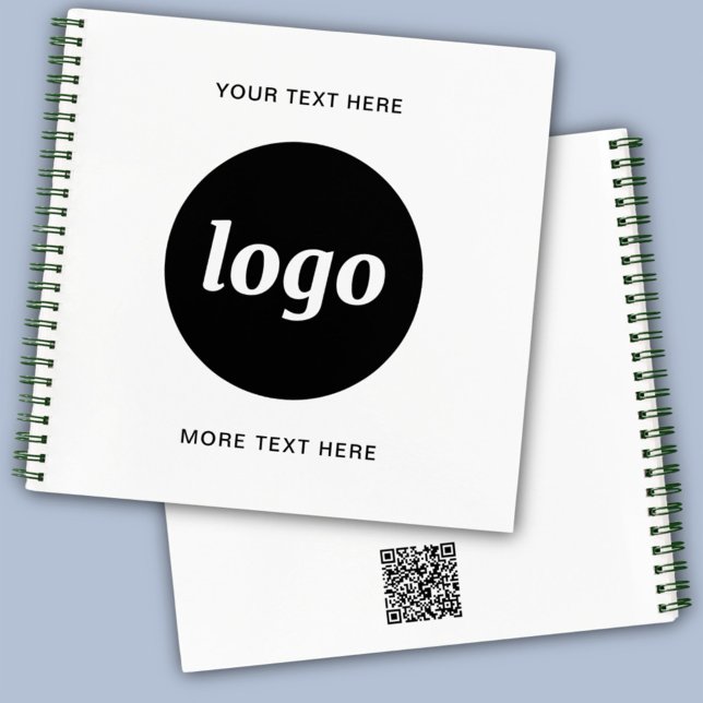 Einfacher Logo-Text-QR-Code für Business-Promotion Notizbuch (Von Creator hochgeladen)