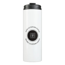 Einfacher Logo-Text Rosé Business-Branding Thermosbecher