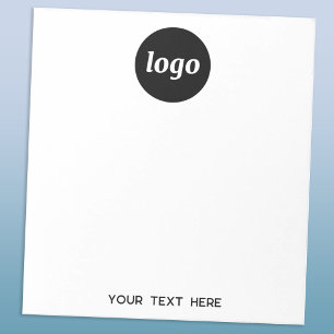 Einfacher Logo-Text Unternehmenswerbung Notizblock
