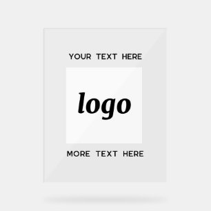 Einfacher Logo-Text Werbeunternehmen Acrylschild