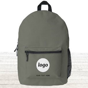 Einfacher Logo-Text Werbung Business-Seite Grün Bedruckter Rucksack