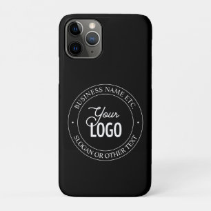 Einfacher Logoersatz & anpassbarer Text   Schwarz Case-Mate iPhone Hülle