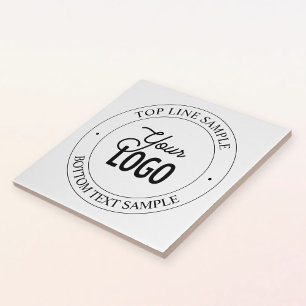 Einfacher Logoersatz & anpassbarer Text Weiß Fliese
