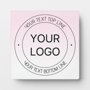Einfacher Logoersatz & editierbarer Text Pink Ombr Fotoplatte