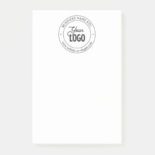 Einfacher Logoersatz und anpassbarer Text Post-it Klebezettel