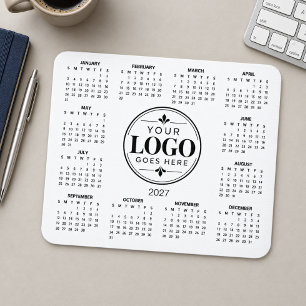 Einfacher maßgeschneiderter Firmenkalender 2027 Mousepad