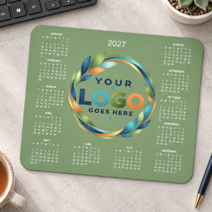Einfacher maßgeschneiderter Firmenkalender 2027 Mousepad