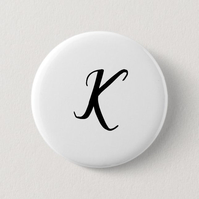EINFACHER MINIMAL-MONOGRAMM-INDIVIDUELLE NAME-SCHL BUTTON (Vorderseite)