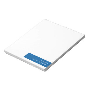 Einfacher Minimal Royal Blue Moderner Farbblock Notizblock