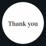 EINFACHER MINIMAL-TEXT-STIL CLASSIC ROUND STICKER<br><div class="desc">DESIGN</div>